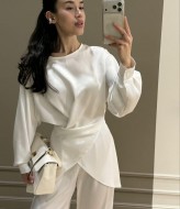 Костюм  с асеметричной блузой COB-922A749