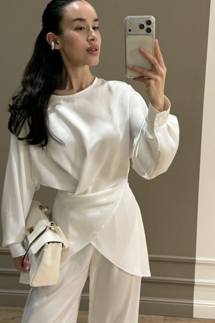 Костюм  с асеметричной блузой COB-922A749