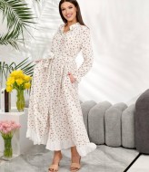 Длиное платье на пуговицах   BAV-2613A740