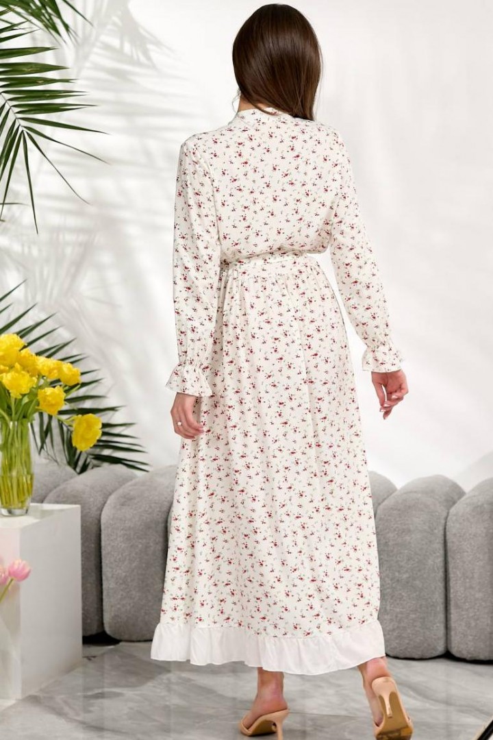 Длиное платье на пуговицах   BAV-2613A740