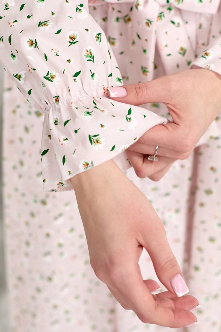 Длиное платье на пуговицах   BAV-2613A740