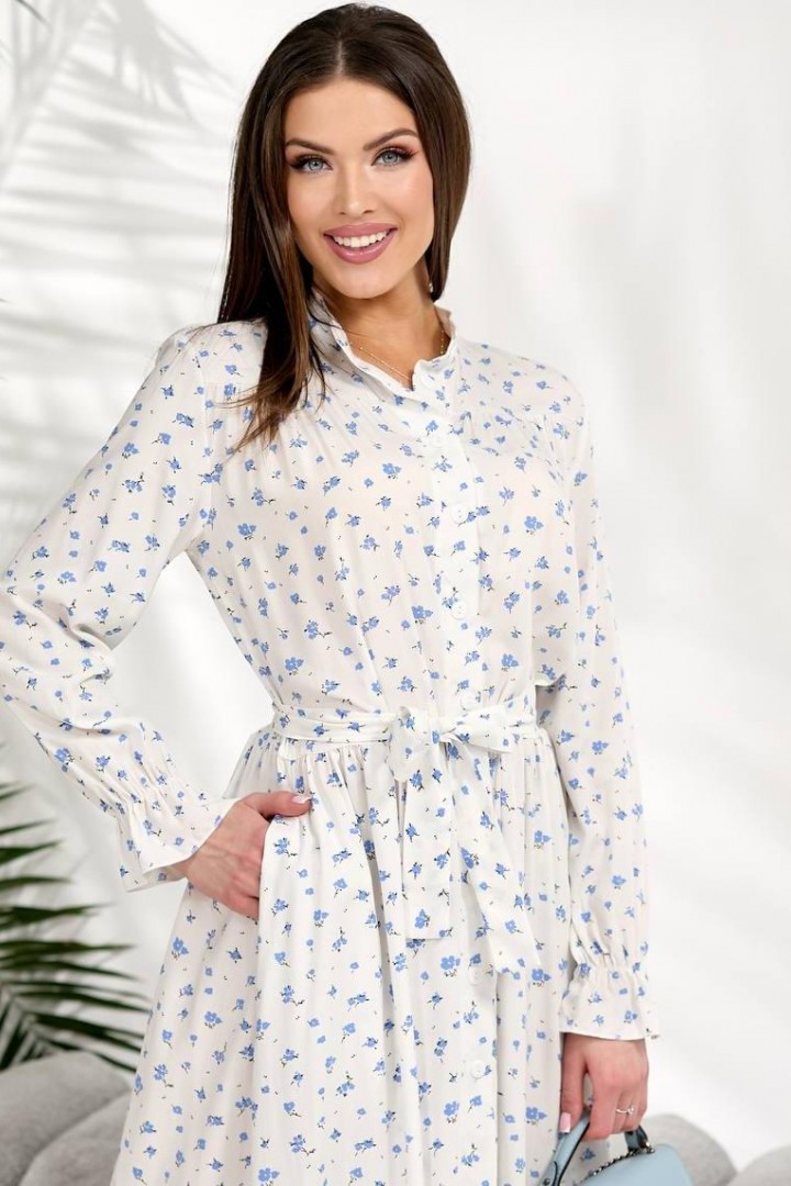 Длиное платье на пуговицах   BAV-2613A740