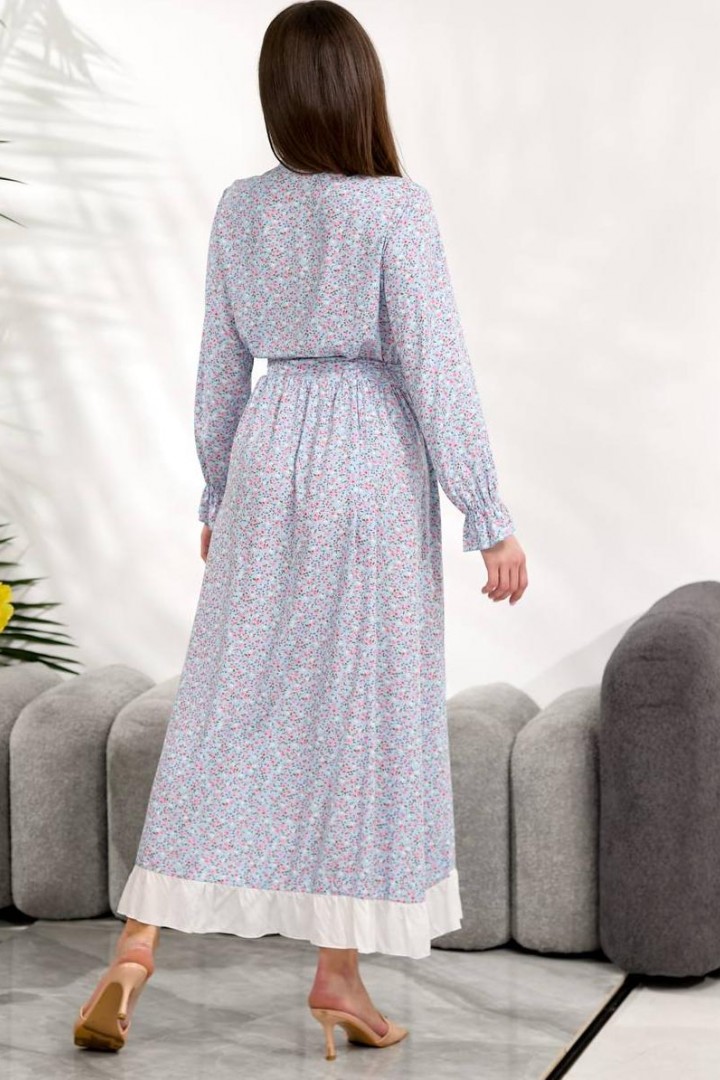 Длиное платье на пуговицах   BAV-2613A740