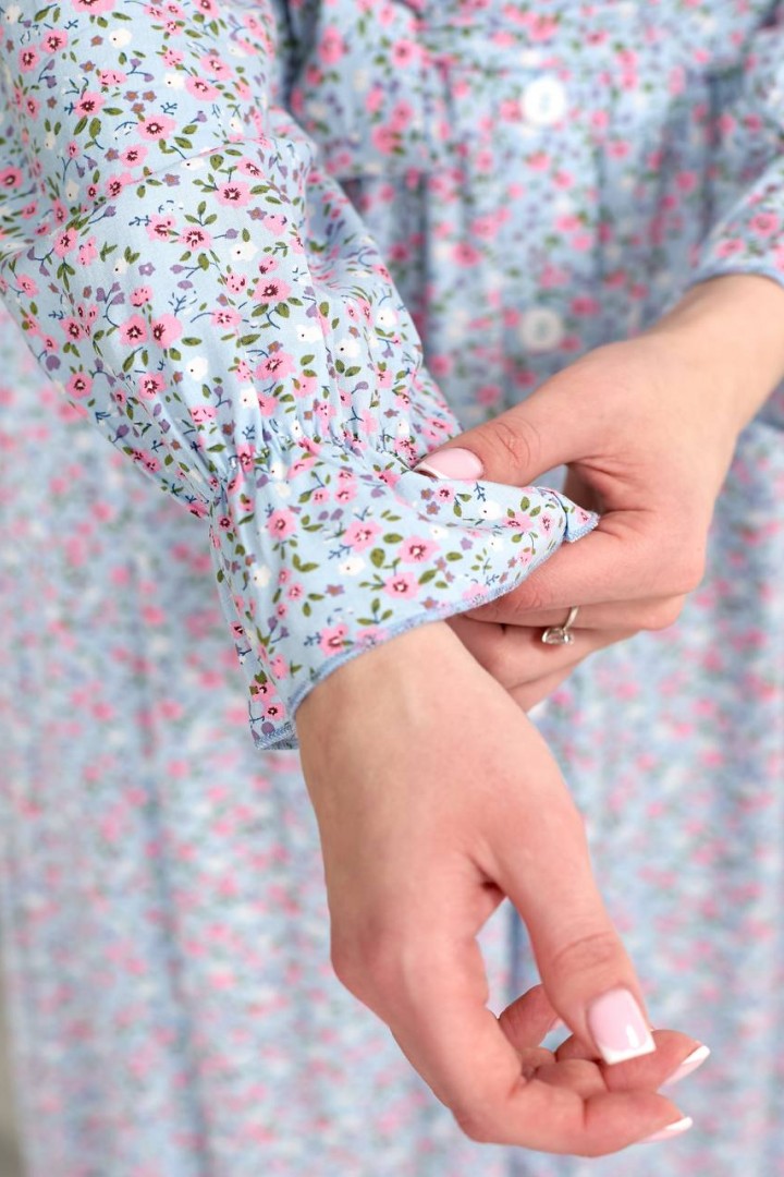 Длиное платье на пуговицах   BAV-2613A740