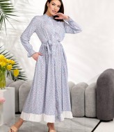 Длиное платье на пуговицах   BAV-2613A740