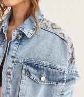 Джинсовая куртка- рубашка AMU-0371A1200