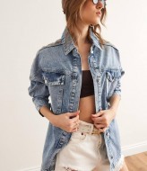 Джинсовая куртка- рубашка AMU-0371A1200