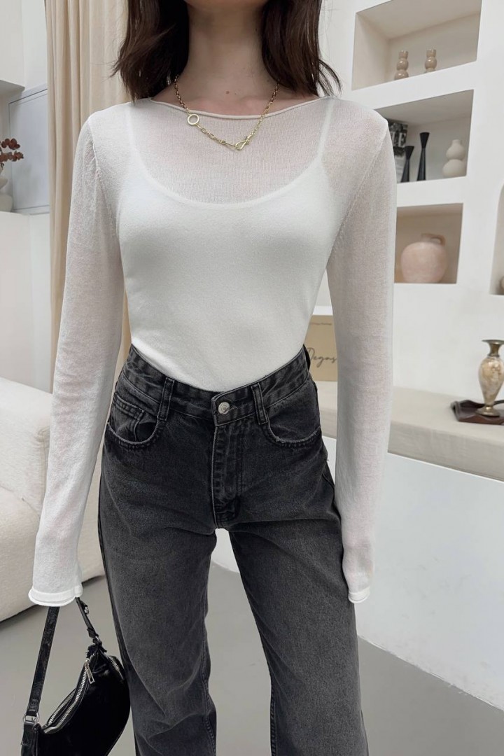 Базовый лонгслив  AMU-2641A469