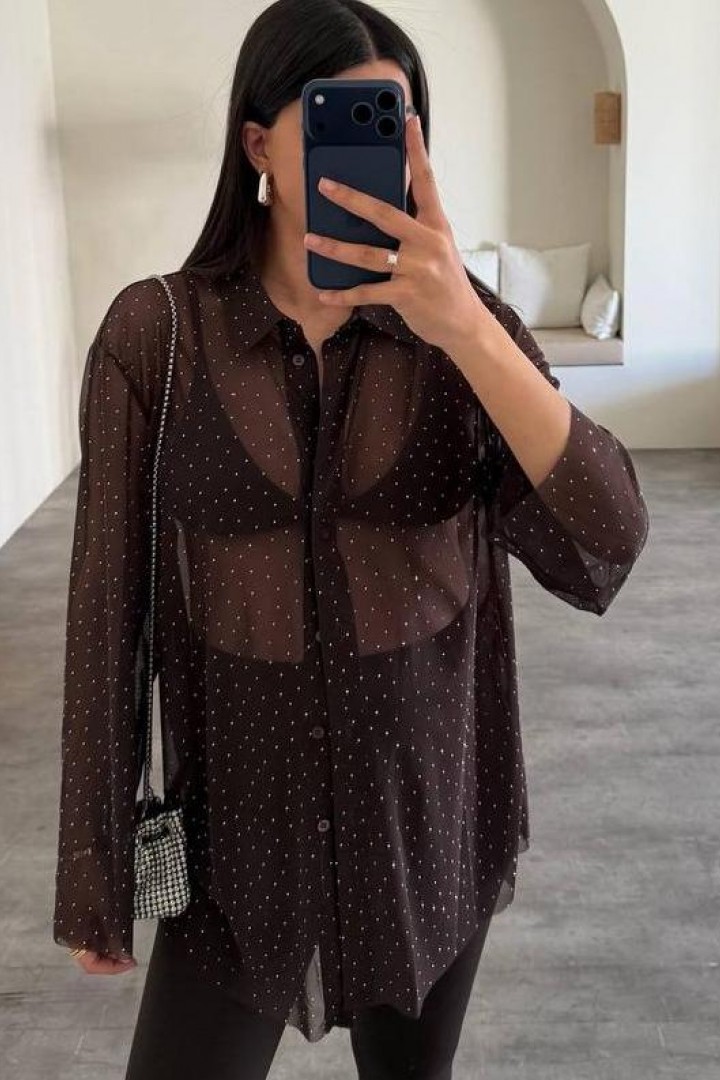 Рубашка с камушками AMU-1468A599