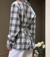 Приталенная рубашка в клетку  MSM-298A560