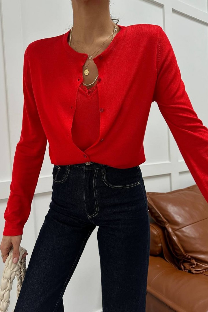 Кофта с имитацией майки  AMU-2665A650