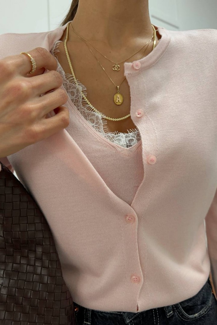 Кофта с имитацией майки  AMU-2665A650