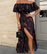 Платье с цветочным принтом SOL-3026A600