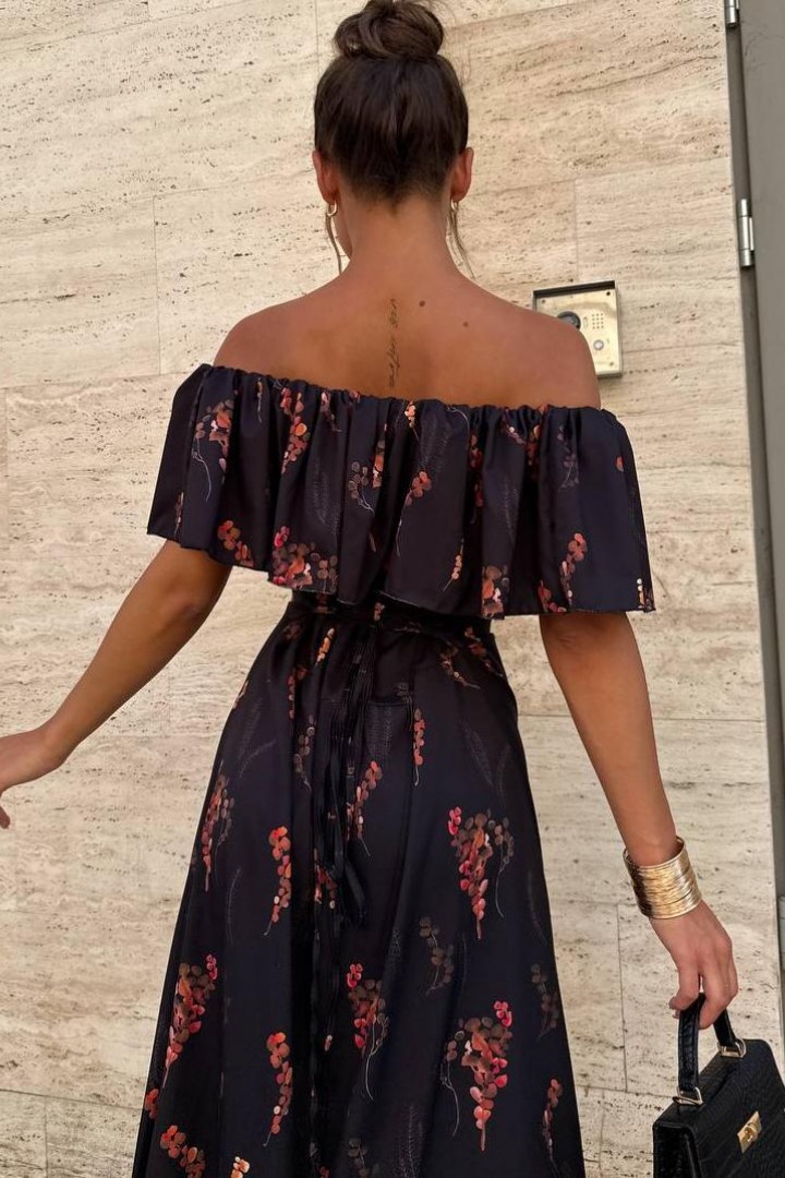 Платье с цветочным принтом SOL-3026A600