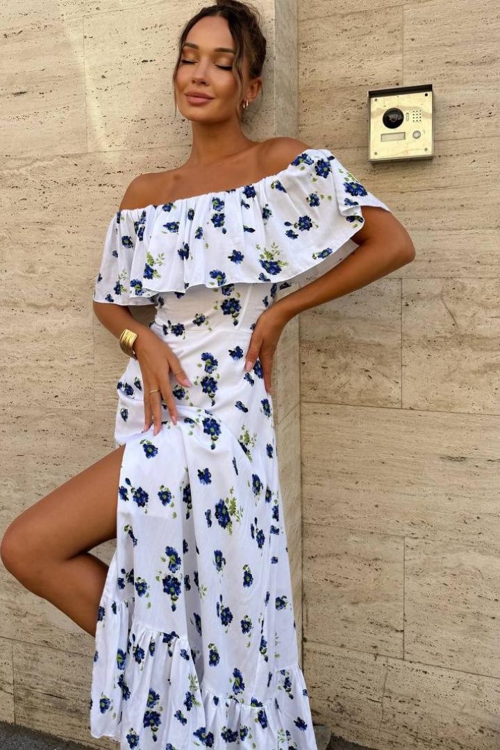 Платье с цветочным принтом SOL-3026A600