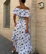 Платье с цветочным принтом SOL-3026A600