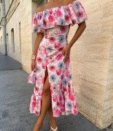 Платье с цветочным принтом SOL-3026A600