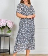 Платье шифоновое с поясом ST-514A570