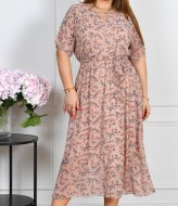 Платье шифоновое с поясом ST-514A570