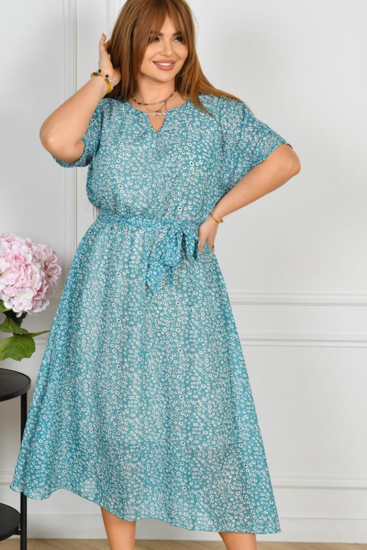 Платье шифоновое с поясом ST-514A570