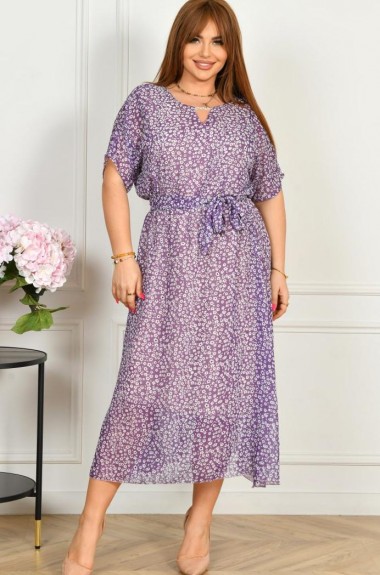 Сукня шифонова з поясом ST-514A570 