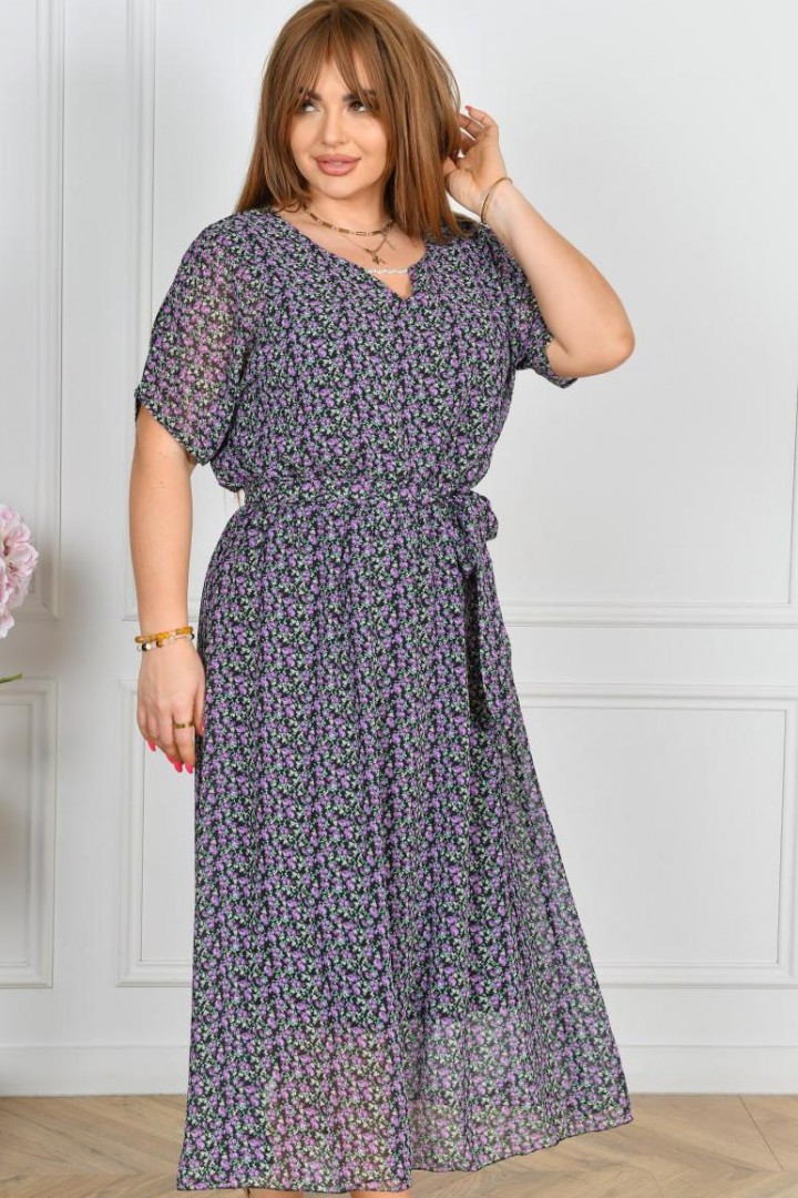 Платье шифоновое с поясом ST-514A570