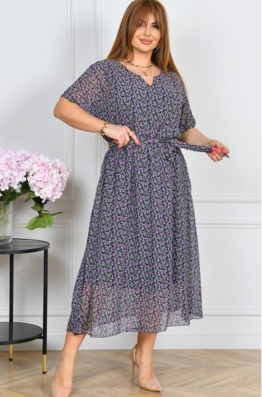 Сукня шифонова з поясом ST-514A570 