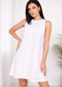 Короткое белое платье OZM-098.1A130