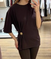 Женская  футболка c брошкой MV-835.1A450