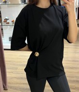 Женская  футболка c брошкой MV-835.1A450