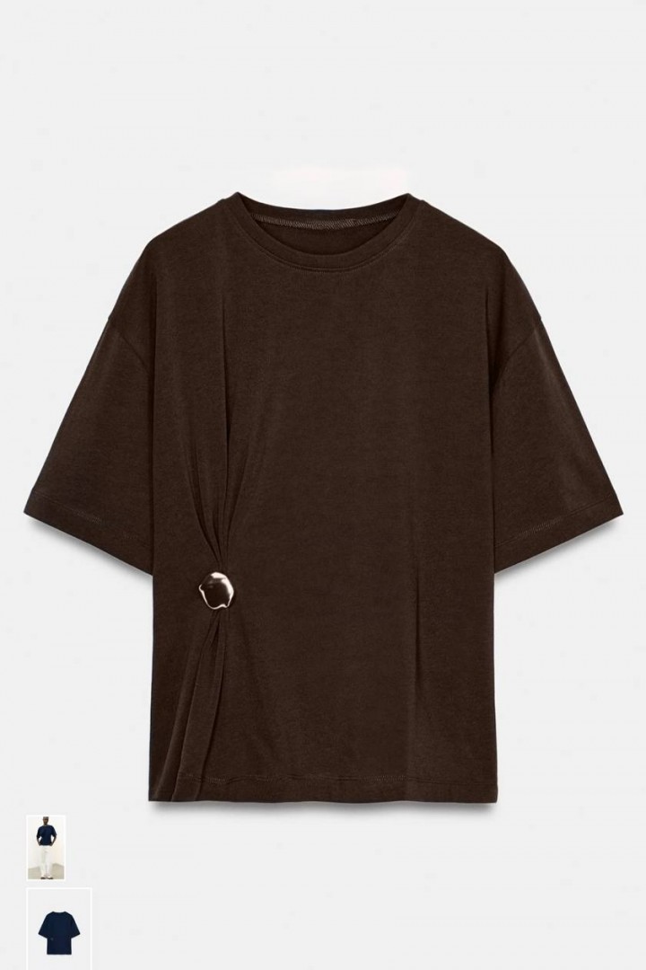 Женская  футболка c брошкой MV-835.1A450