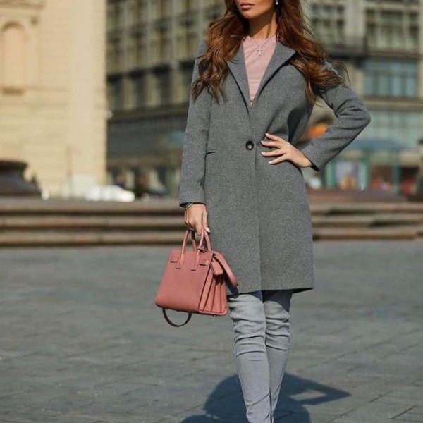 Классическое длинное женское пальто VMS-0092