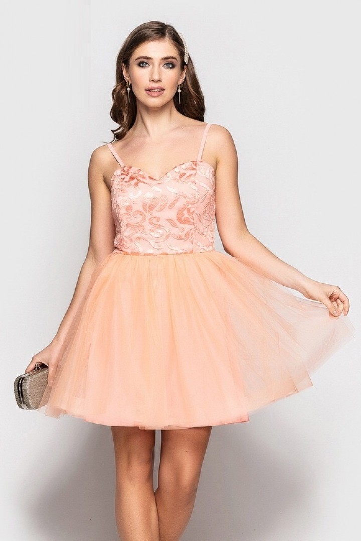 персиковые платья