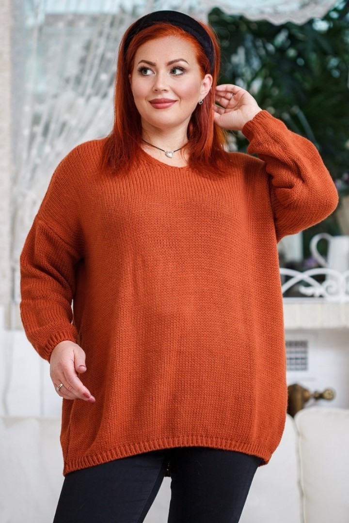 оранжевый свитер
