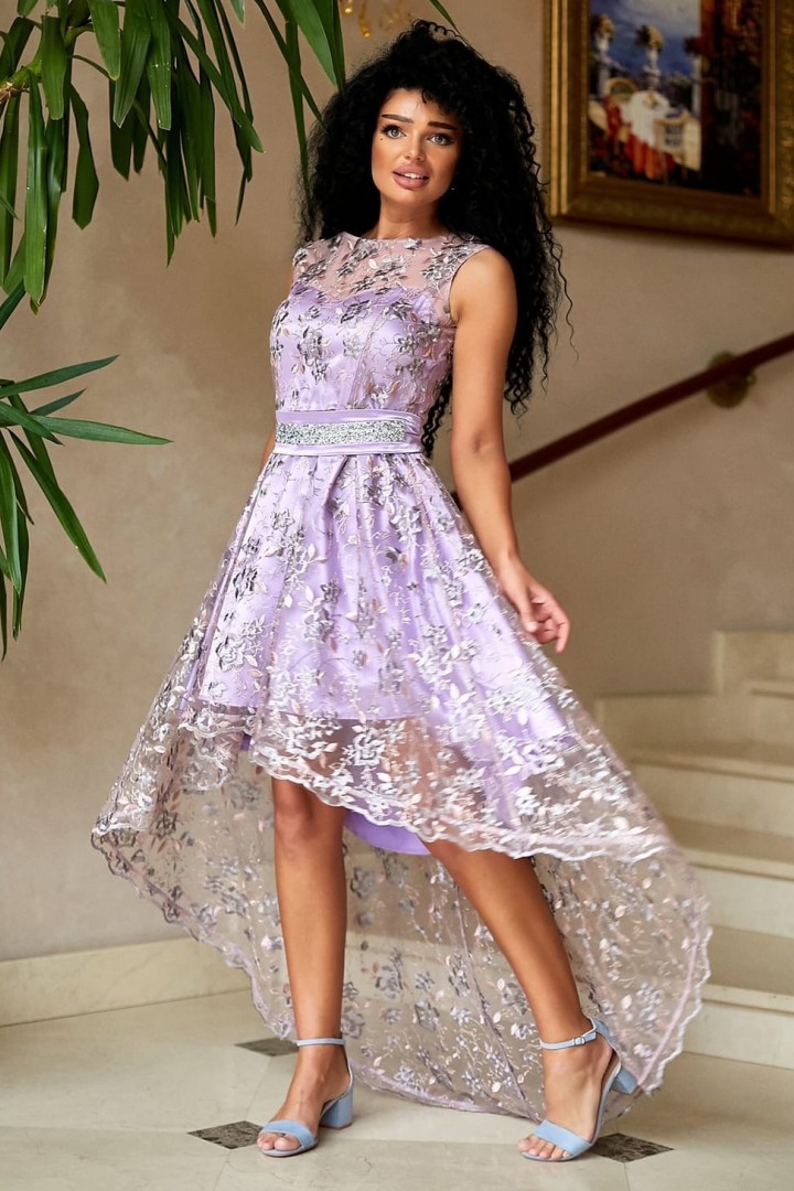 лиловое платье