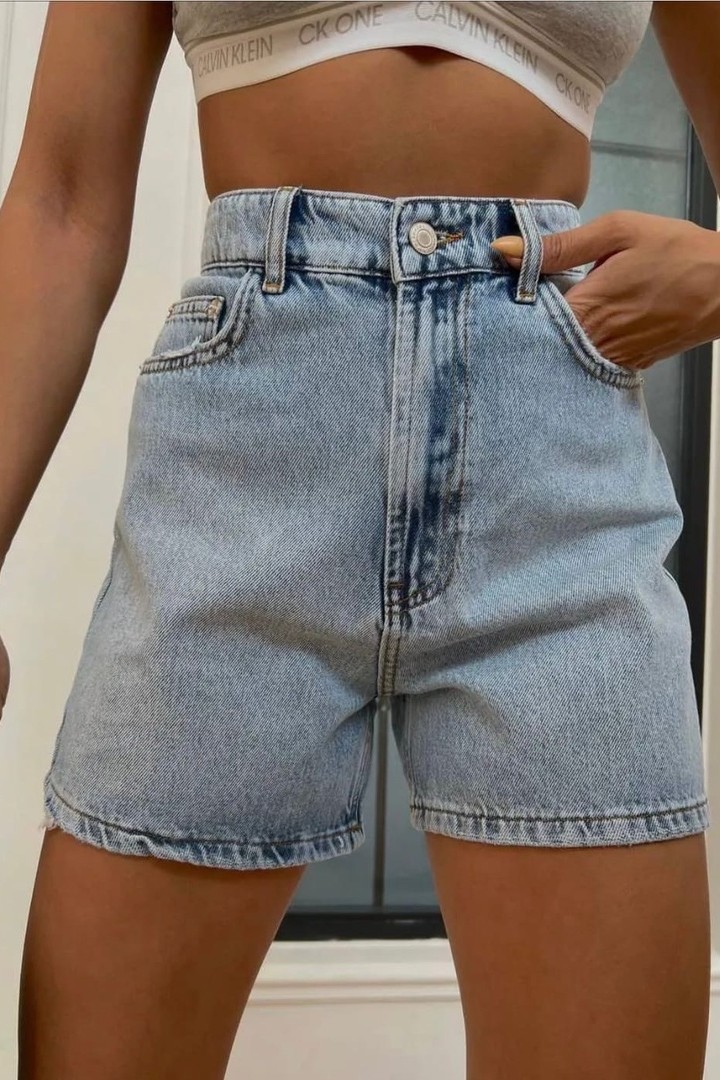 шорты джинсовые женские с высокой посадкой